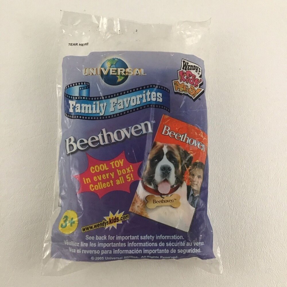 Universal Family Favorites Beethoven Wendy's Kids Meal Toy Vintage New Sealed